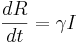  \frac{dR}{dt} = \gamma I 