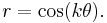         \!\,r=\cos(k\theta).