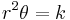 r^2\theta = k \,